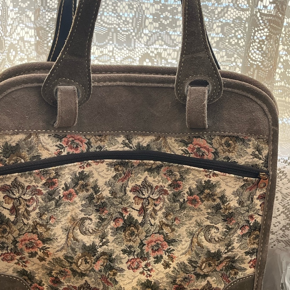 Floral Multipurpose tote bag with three compartments